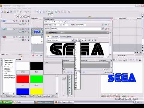 TUTORIAL: Making the Sega logo text effect in Sony Vegas 7
