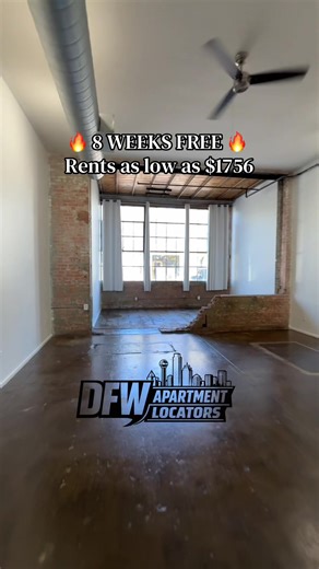 POV: You walk into your new Dallas apartment and realize it’s actually BIG. 🏙️ Not “apartment big”… LOFT BIG. Think soaring ceilings, massive open layouts, oversized windows, and enough space to truly live — work, host friends, decorate, and still have room left over. These Dallas loft-style apartments are offering 8 WEEKS FREE, which makes the deal even better. If you’ve been searching for: ✔️ Huge apartments in Dallas ✔️ Dallas loft apartments ✔️ Industrial lofts with high ceilings ✔️ Downtow