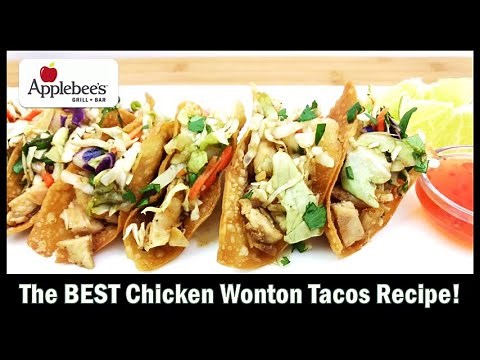 The BEST Applebee's Chicken Wonton Tacos Recipe! (Super Bowl Party Food Week!)