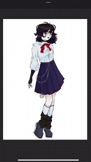 Goth queen #oka #okaruto #drawing #art #yandere #yanderesimulator #yanderesimulatorredesign #redesign #goth #fypシ #fyp #fypage