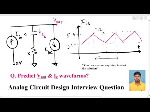 Analog Circuit Design Interview _ Find Current through Capacitor & Output Voltage_ Amit Bar