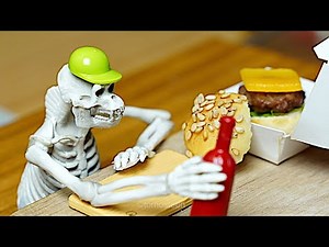 Small Burger Shop - Stop Motion Cooking
