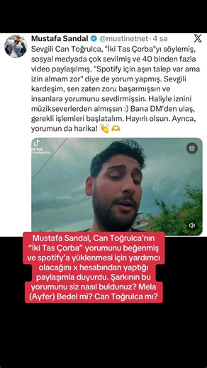 TAKİP EDEREK DESTEKLERSENİZ SEVİNİRİM DOSTLARIM❤️ #mustafasandal #melabedel #cantoğrulca #ikitasçorba #makyajvideoları