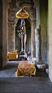 Sacred Vishnu Statue Inside Angkor Wat Temple 🙏