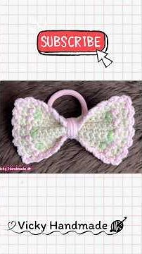 How to Crochet Cute Tulip Bow Hair Tie / Crochet Tutorial #crochet #diy