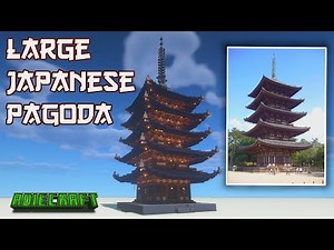 Minecraft Pagoda - Large Japanese Pagoda Minecraft TUTORIAL - Nether Update 1.16+