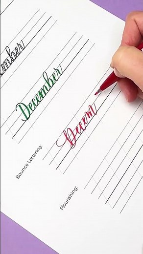 How to Write December in Calligraphy #calligraphy #lettering