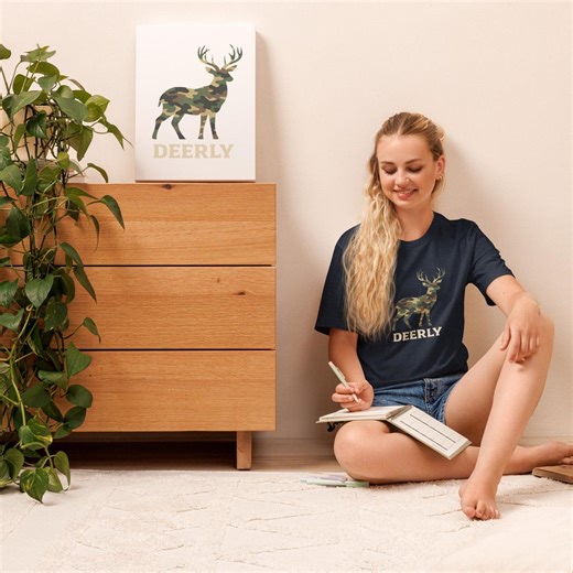 Camo Deer Hunting Shirt, Outdoors Mens Unisex Tee Wildlife Buck Camo - Etsy UK