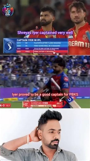 Shreyas Iyer captained very well and played well 🙏♥️💯 #shreyasiyer #mivspbks #ipl2026 #trending #new