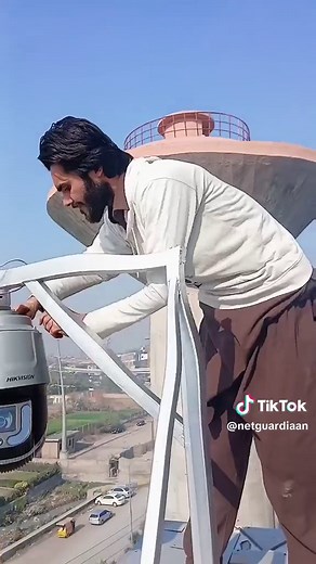 Hikvision PTZ CCTV Cameras installation. . #Networking #CCTV #hikvision #securitycamera #CapCut