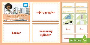 Science Equipment Cards Matching Activity