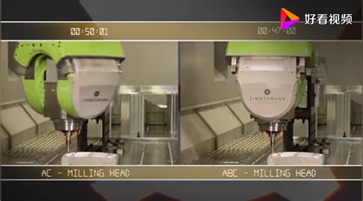 德国兹默曼六轴数控加工中心，ABC三摆角主轴高效联动切削
