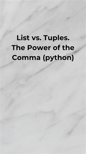 Lists vs. Tuples. #learnontiktok #python #ml #dataanalytics #canva