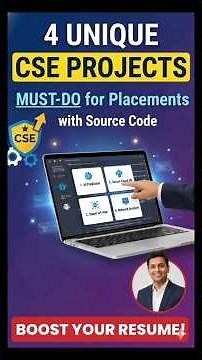 Top 4 Major CSE Projects for Final Year Students 🚀 | Resume Boosting Ideas
