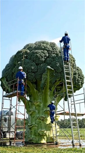 “Giant Broccoli Bigger Than a Truck! 😱 Real Life Experiment”#USAshort