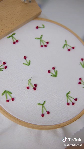 Cherry Embroidery Patterns: Handmade Needlecraft Designs