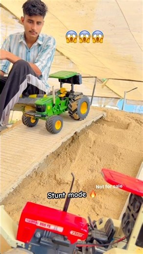 John Deere stunt on high ramp 🔥Tochan King stunt 😱
