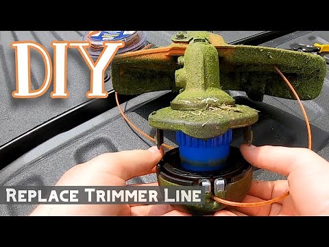 How to replace string trimmer line on Husqvarna 128LD - EASY DIY