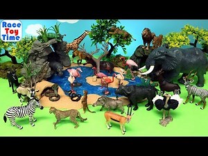 Safari Wild Animals Toy Figurines Collection - Lions, Elephants, etc.