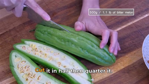 That cucumber looking thing? It's a bitter melon and this short video will show you how to prep it for any dish =) ALL MY BITTER MELON RECIPES - https://soupeduprecipes.com/bitter-melon-recipes | Souped Up Recipes