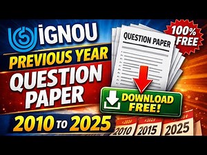 Ignou Previous Year Question Paper Download Free From 2010 to 2025