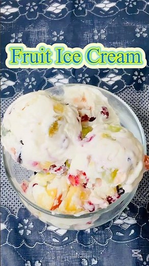 No Wipping Cream, No Machine! Instant Fruit Ice Cream 🍓🍌 | #food #recipe #cooking #food