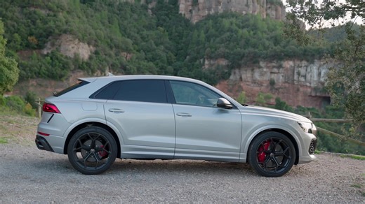 The new Audi RS Q8 SUV performance Design Preview in Satellite silver
