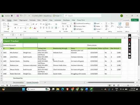 Shelly Cashman Excel 365 | Module 1: End of Module Project 1 | Anywhere Fitness #shellycashman