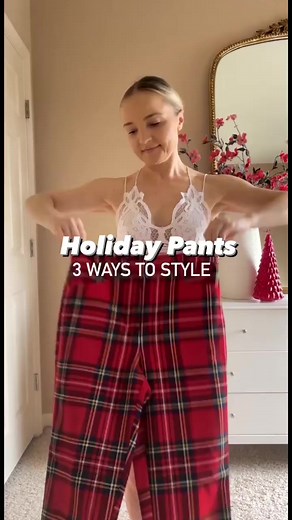 3 ways to style tartan pants this holiday season #tartan #tartanpants #holidayoutfits #christmasoutfit #howtostyle #stylingideas #holidaystyling #8251 | Trendist Fashion
