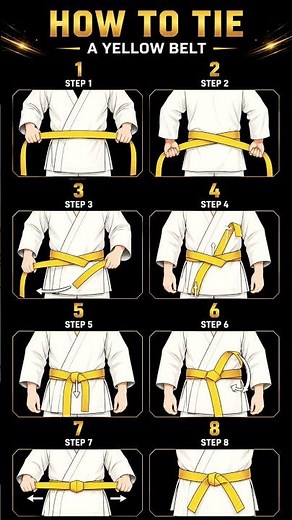 🥋 How to Tie a Karate Belt Correctly | Yellow Belt Knot Tutorial (Step-by-Step) |