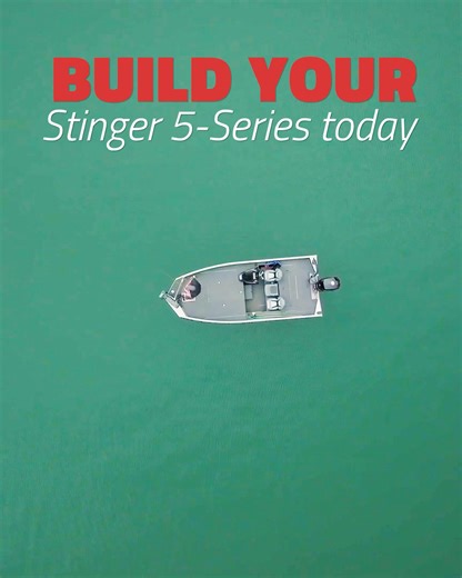 A smooth, dry ride with room for fishing rods and more? Sign us up. Build your Stinger 5-Series and explore what’s out there. | Lowe Boats