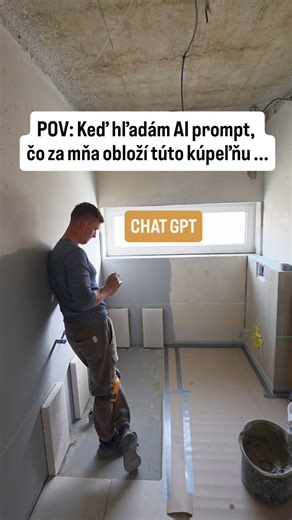 Vladislav Staňo | Obkladač BA | PRO obklady & Rekonštrukcie on Instagram: "Dnes vraj každý problém vyrieši AI a správny prompt, stačí komentovať príspevok nejakého AI guru a pošle ti riešenie do správy 😅 tak čakám, kedy to bude platiť aj pre remeselníkov... Napíš mi do komentu, na čo si naposledy potreboval v práci umelú inteligenciu, nech sa inšpirujem 👇😎 . . . #hack #AI #obkladac #remeslo #stavba #tile #rekonstrukcia #bratislava #obklad #life4tile #kupelna #prompt"