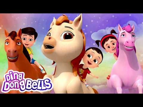 Chal Mere Ghode Chal Chal | चल मेरे घोड़े चल चल + 5 More Nursery Rhymes | Ding Dong Bells Kids
