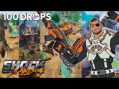 100 DROPS In Shock 'n' Awesome (Fortnite)