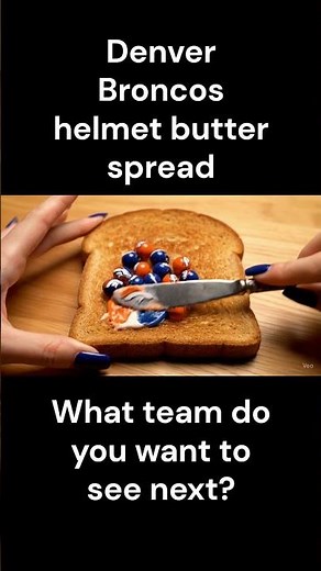 ASMR Denver Broncos Helmet Gets Spread Like Butter! 🏈🍞