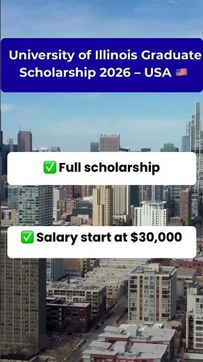 🎓 University of Illinois Graduate Scholarship 2026 – USA!🇺🇸