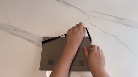 Universal Case for 9-10.1 inch Tablet Fire HD 10/ Fire HD 10 Plus with Stand Folio and Hand Strap Protective Cover for 9"-10.1" Huawei Samsung Android Tablet - White Mountain