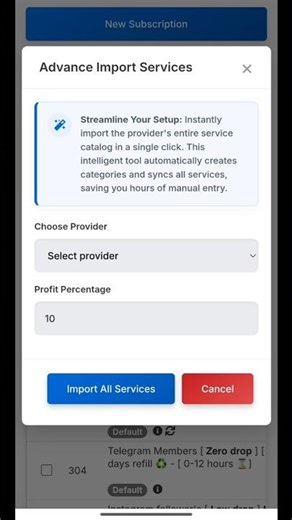 Apnarentalpanel how to use quick import and advance import in smm panel quick import modules