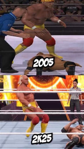 SvR 2005 Hogan Leg Drop vs WWE 2K25 #shorts