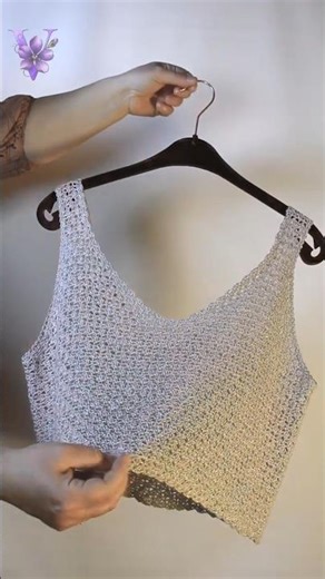 Easy V-Neck Crochet Top ELLE Tutorial: Perfect Fit Pattern for Beginners! #crochet #diy #crochettop