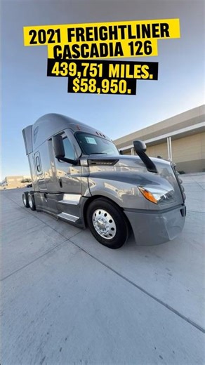 2021 FREIGHTLINER CASCADIA 126❗️$58,950. +MILEAGE:439,751 miles. +ENGINE:Detroit DD15.