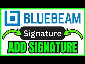 How To ADD SIGNATURE In Bluebeam (QUICK & EASY) 2026