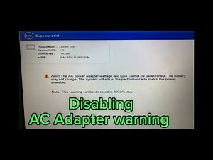 Disabling AC Adapter warning on Dell.