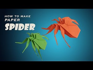 Origami jumping Spider - How To Make an Origami Spider / Easy Paper Spider