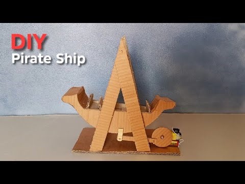 Motorized Pirate Ship Made from Cardboard | Full Build Tutorial