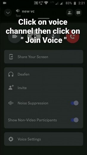 How to join Voice channel and acess VC settings in Discord Mobile #roduz #discord #how #howto #voice