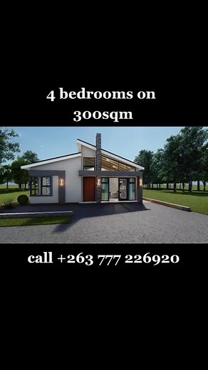 Modern 4 Bedroom House Design on 300sqm Plots