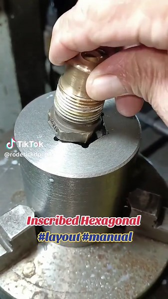 How to make inscribed hexagonal without Rotary Table #endmill #valvewrench #milling