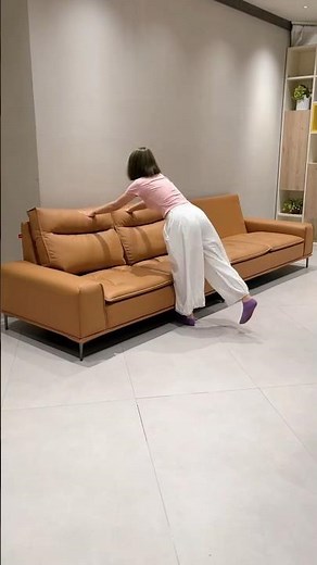 This Italian minimalist leather sofa looks great in your living room, perfect for any apartment...