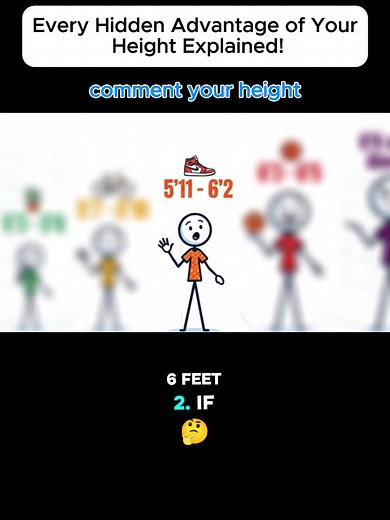 Every Hidden advantage of your height explained #fyp #facts #height #viralvideos #secrets